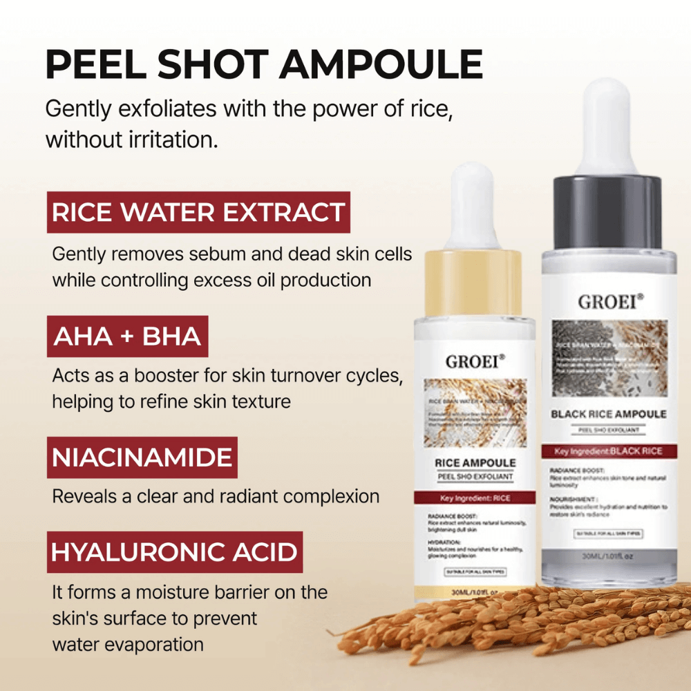 Glamio® Peel Shot Glow Rice Ampoule Duo
