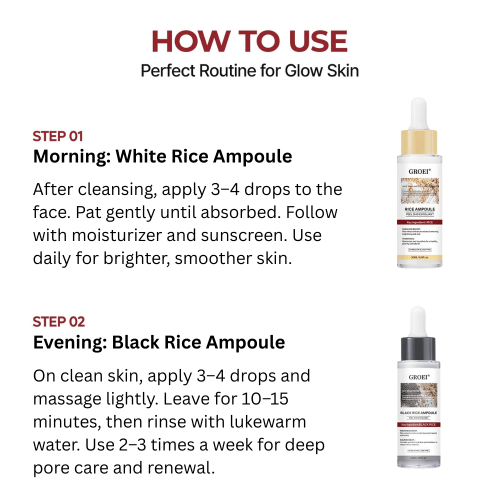 Glamio® Peel Shot Glow Rice Ampoule Duo