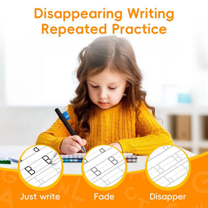 Magic Reusable Practice Book Set (4 Books + Pen & Refills)