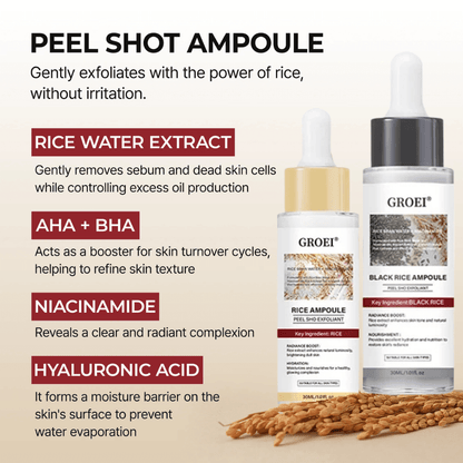 Glamio® Peel Shot Glow Rice Ampoule Duo