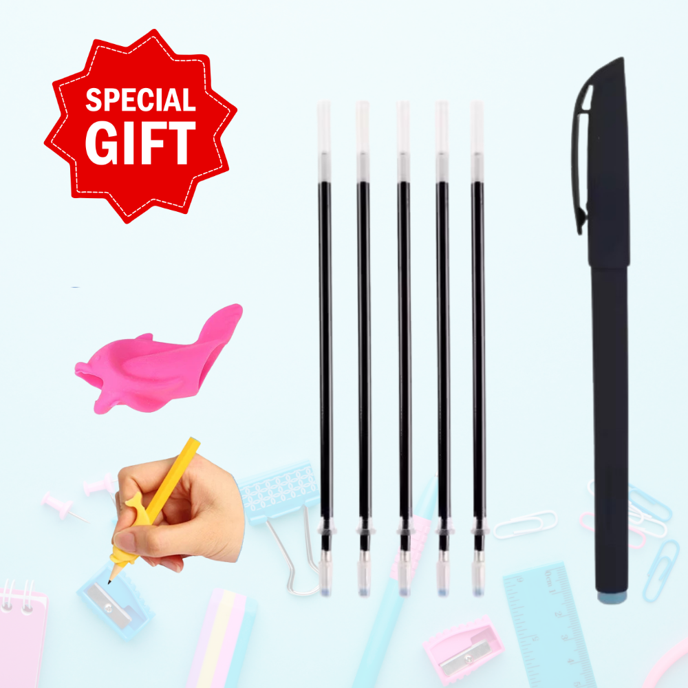Magic Reusable Practice Book Set (4 Books + Pen & Refills)