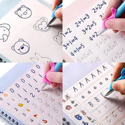 Magic Reusable Practice Book Set (4 Books + Pen & Refills)